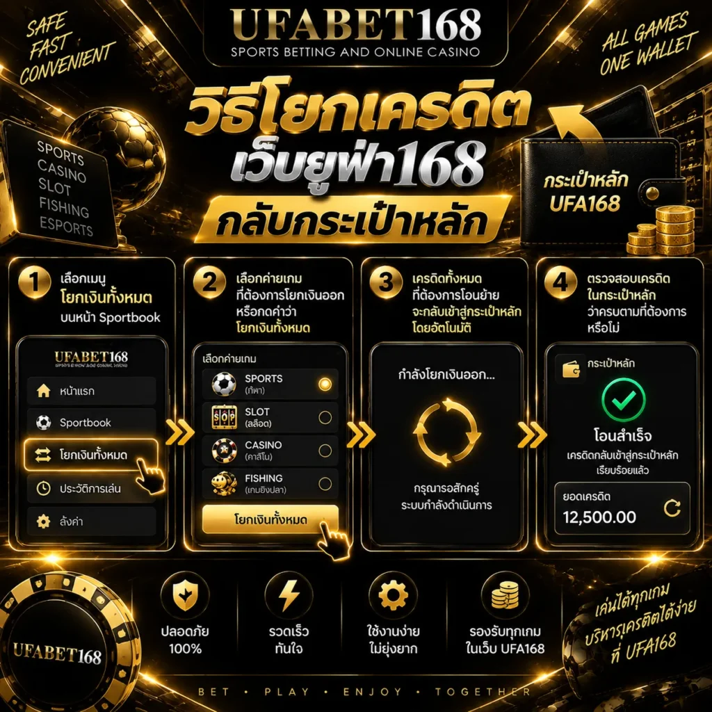 วิธีโยกเครดิต UFA168
